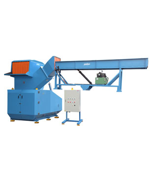 PVC Pipe Crusher& Hydraulic elevator feeding system