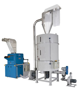 Film crusher& storage &delivery recycling system 