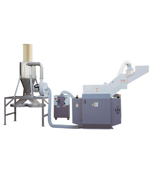 Discs crusher& auto packaged & dusty arrester and waste air collection system
